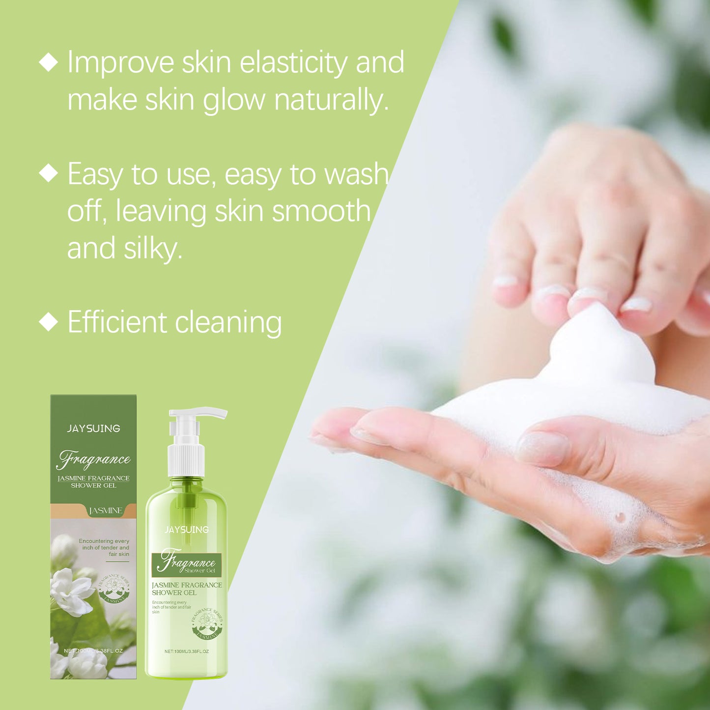 Jasmine Scented Body Wash - 100ml Moisturizing Shower Gel for Daily Cleansing