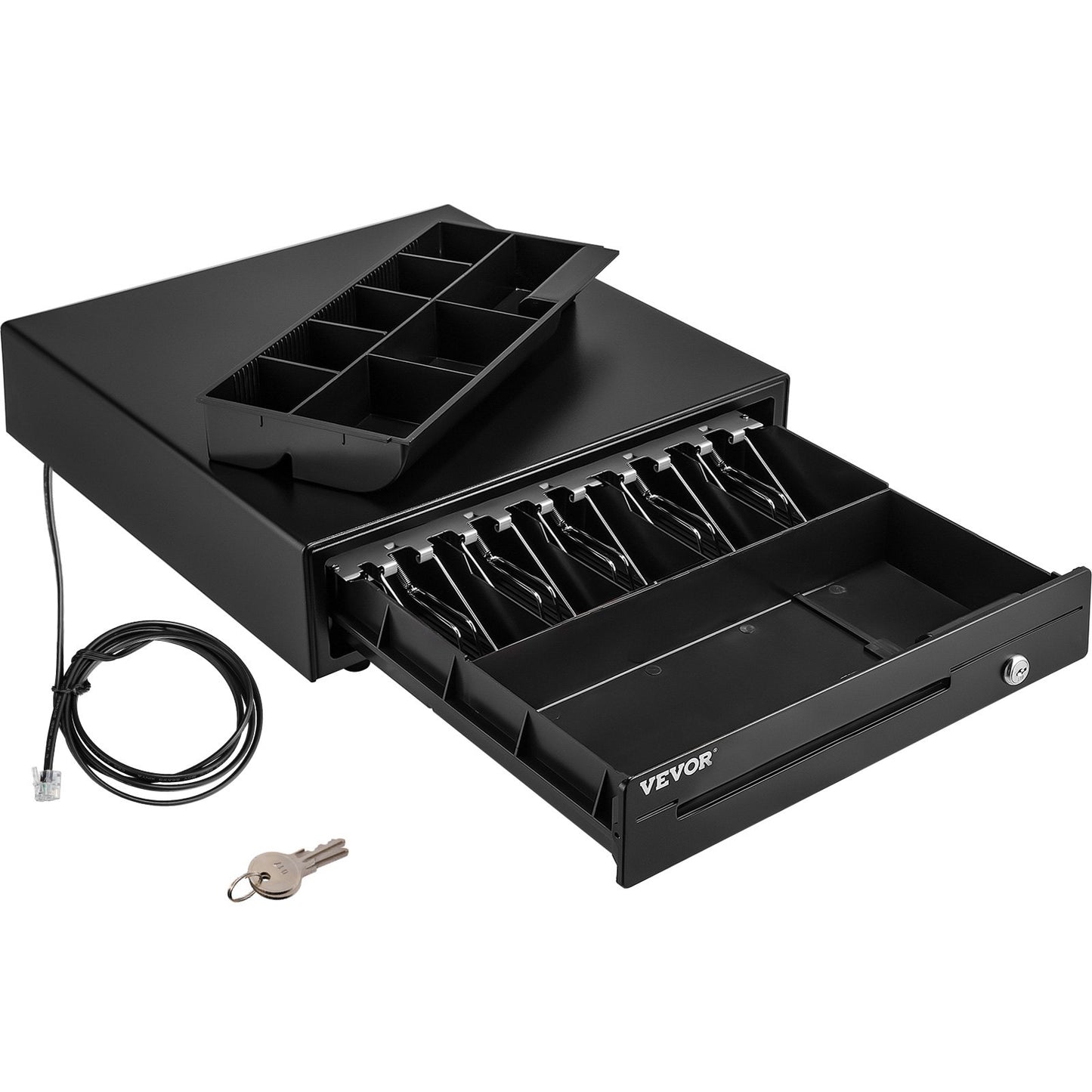 16-Inch Cash Register Drawer for POS System - Black