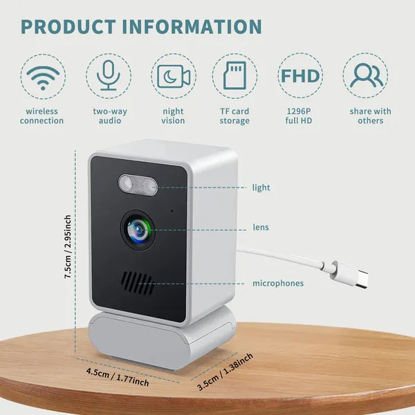 Disguised WiFi Surveillance Camera with Motion Detection for Home & Shop Security