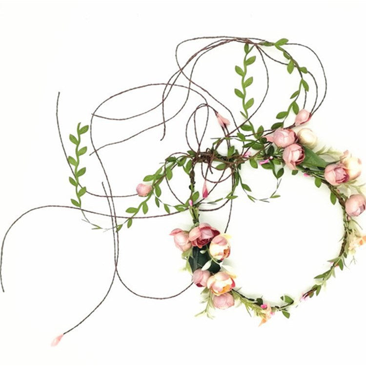 Seaside Flower Wreath Headband for Holiday & Party Decor