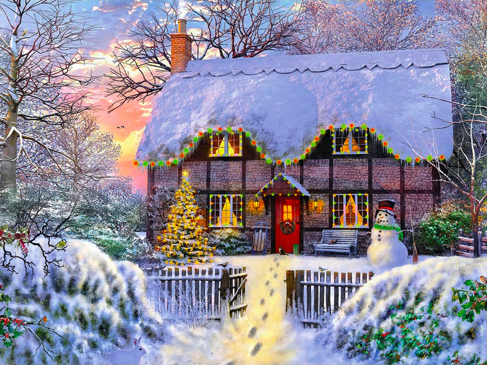 Winter Landscape Diamond Painting Kit - Embroidery Art & Craft