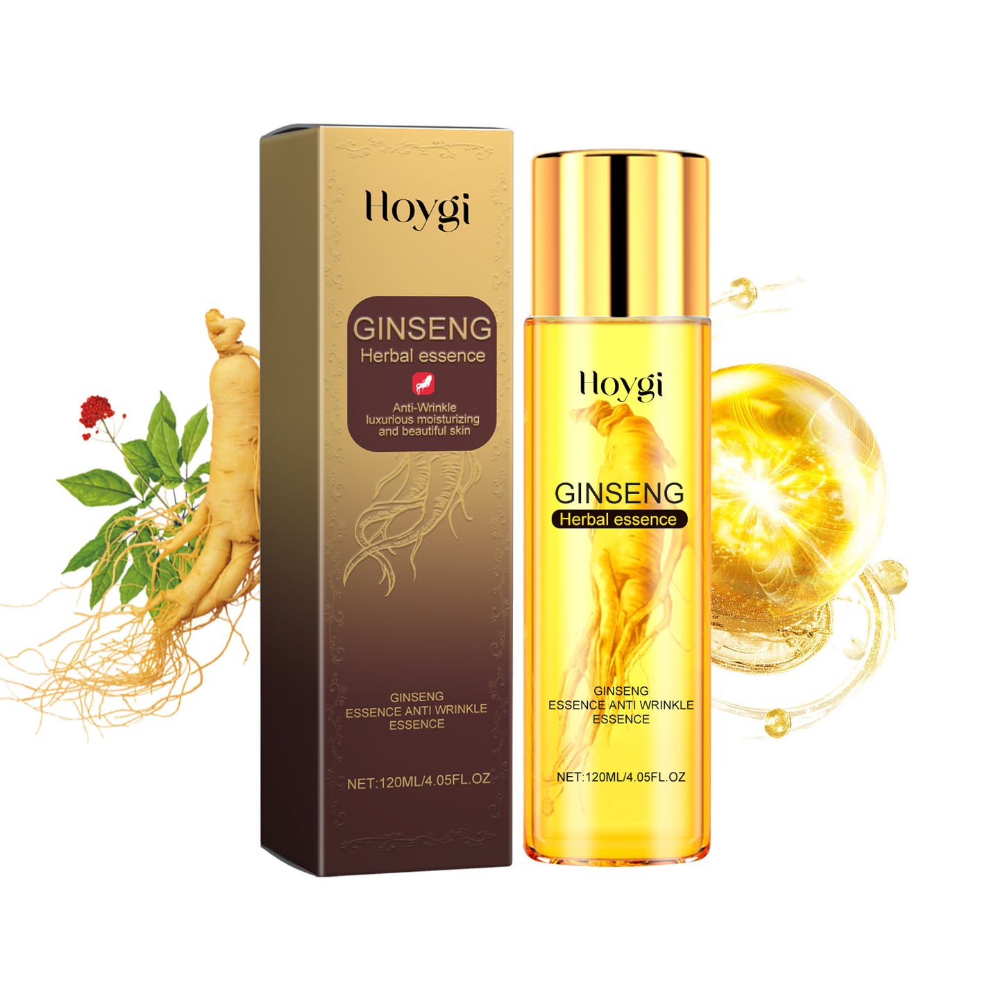 Ginseng Anti-Wrinkle Facial Essence - 120ml Deep Moisturizing Skin Repair