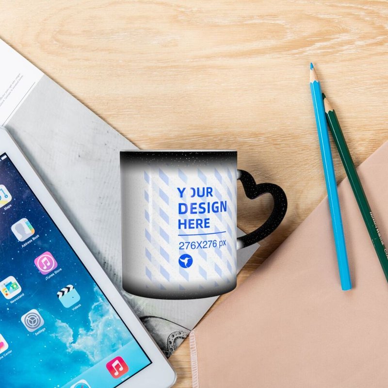 Color-Changing Mug with Comfort Handle - Starry Sky Design