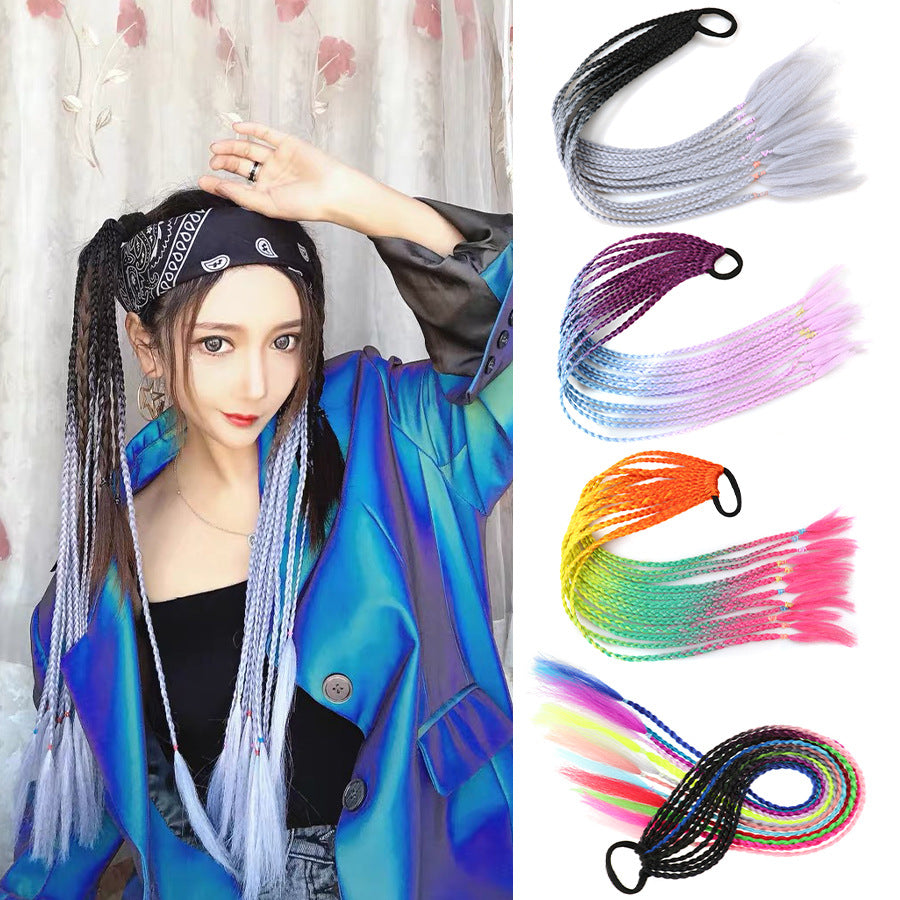 Three-Strand Braid Wig - 24 inch Gradient High-Temp Fiber