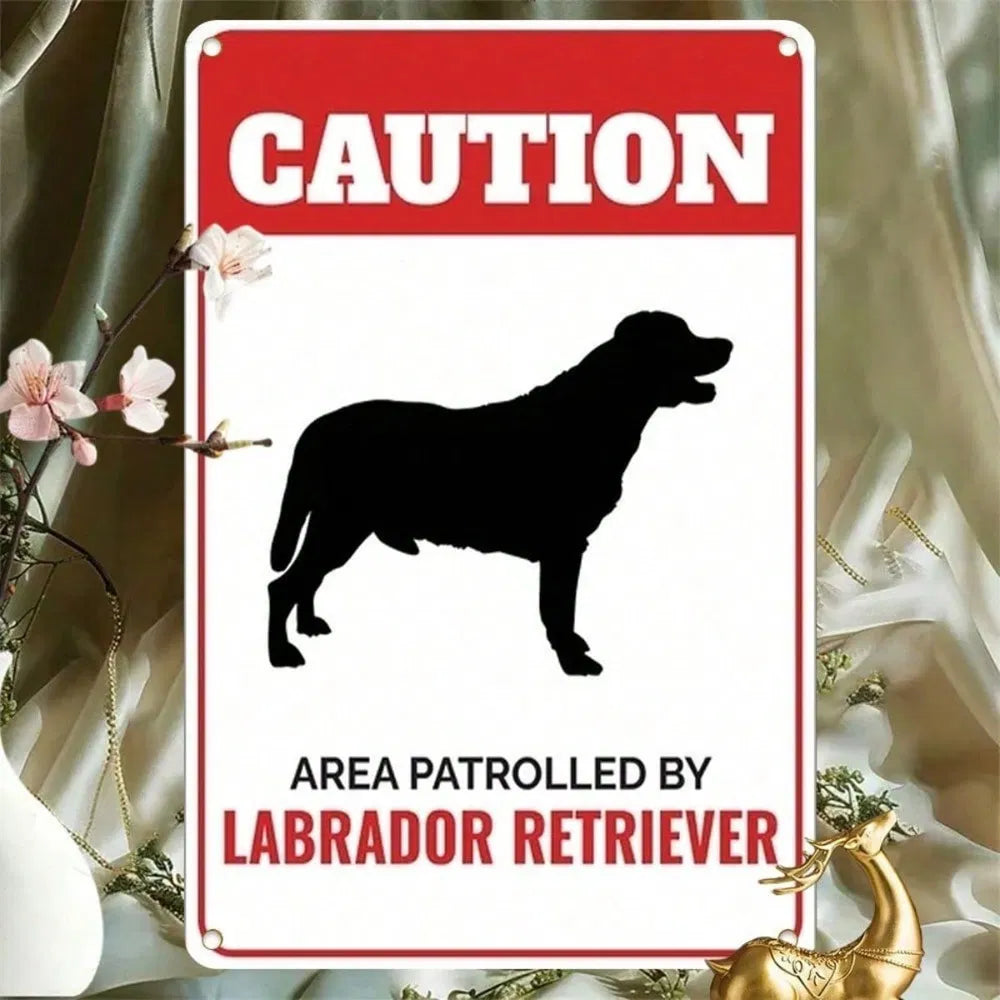 Vintage Labrador Retriever Metal Sign - Rustic Wall Art