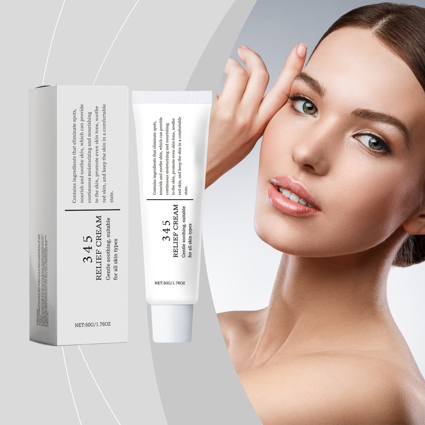 Moisturizing Face Cream with Hyaluronic Acid & Aloe 50g - Soothing Skin Care