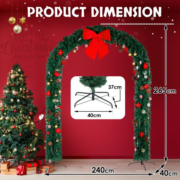 PVC Christmas Arch Decoration - 240x40x265cm