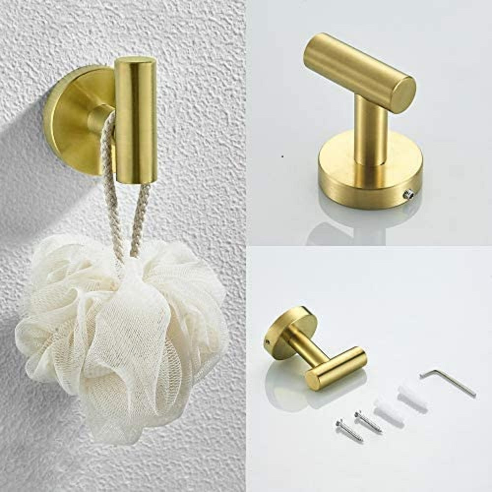 3-Piece Bathroom Hardware Accessories Set - Brushed Gold