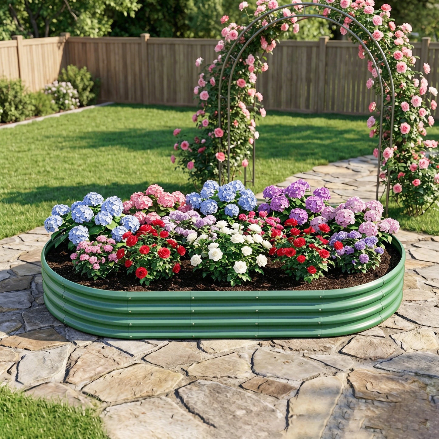 Galvanized Raised Garden Bed 6x3x1ft - Heavy Duty Metal Planter Box