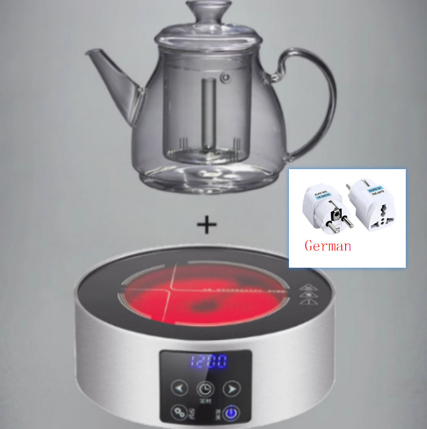 Large Capacity Glass Steam Teapot for Home Brewing - 1.5L