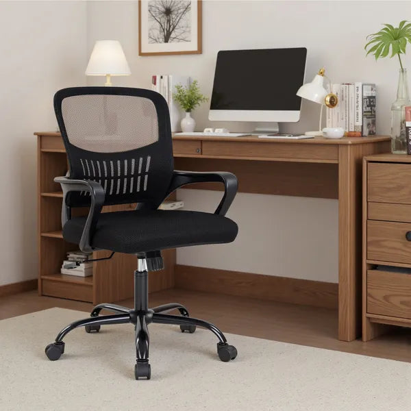 Ergonomic Adjustable Rotating Computer Desk Chair with Armrests