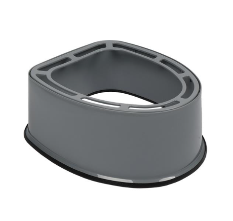 Portable Toilet with Non-Slip Pad for Camping & Outdoor Use - Gray