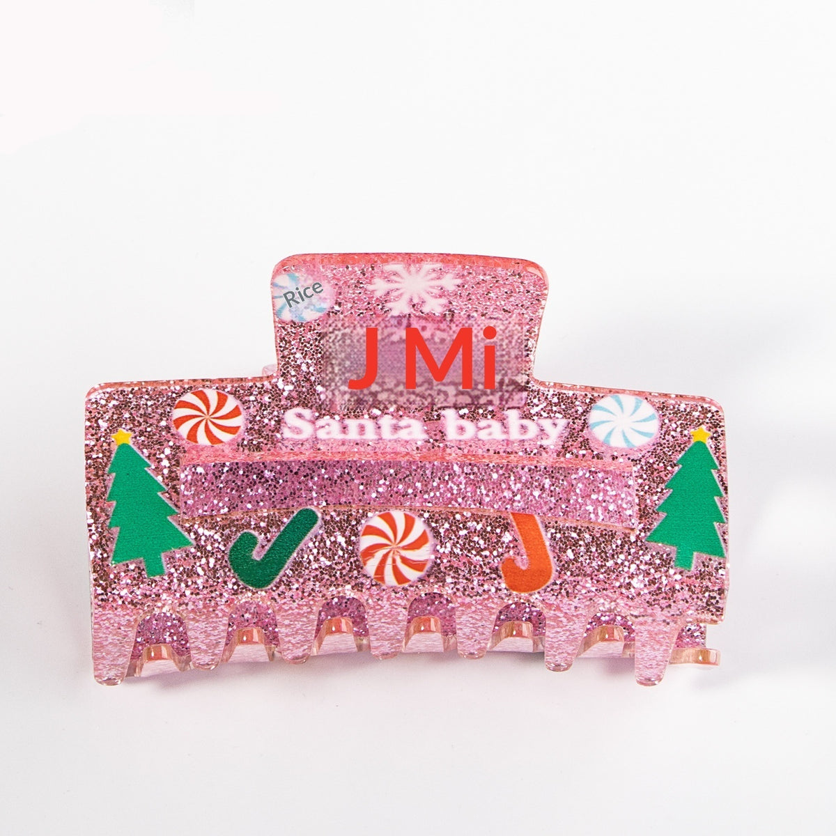 Women's Christmas Print Hairpin - Acrylic Hair Clip