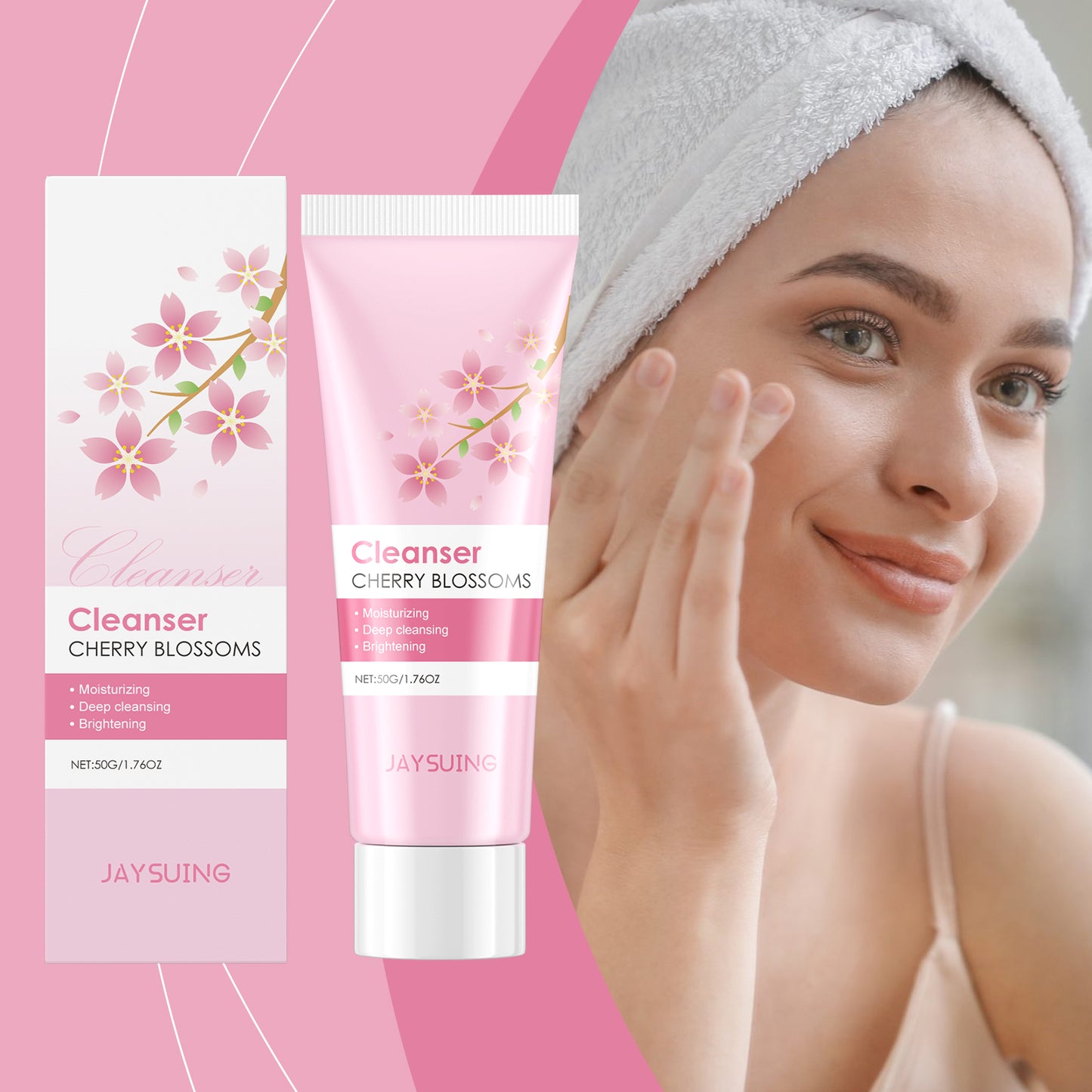 Cherry Blossom Hydrating Facial Cleanser - Gentle Oil-Control Face Wash