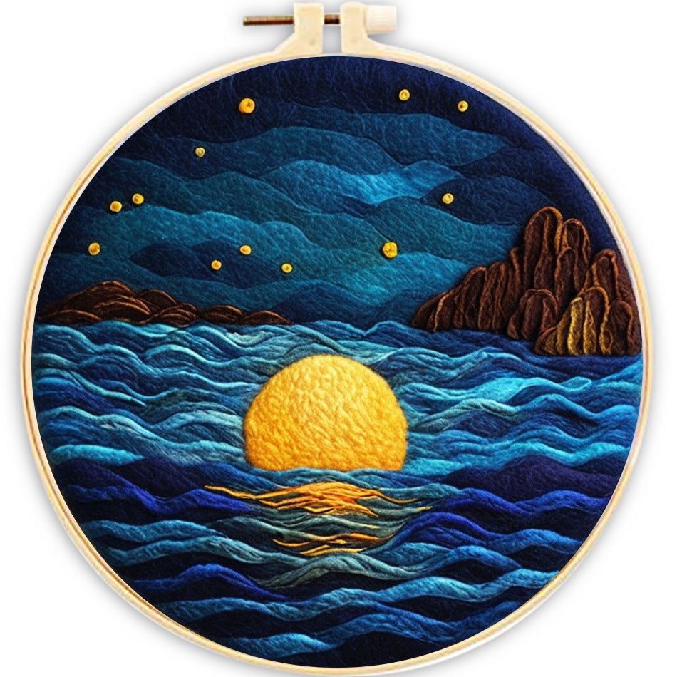 Embroidery Needle Felt Blanket Painting Kit - House Decor & Crafts