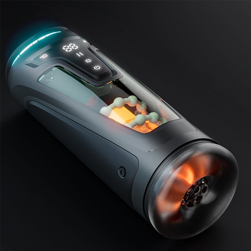 Automatic Retractable Heating Toy with Digital Display - Black