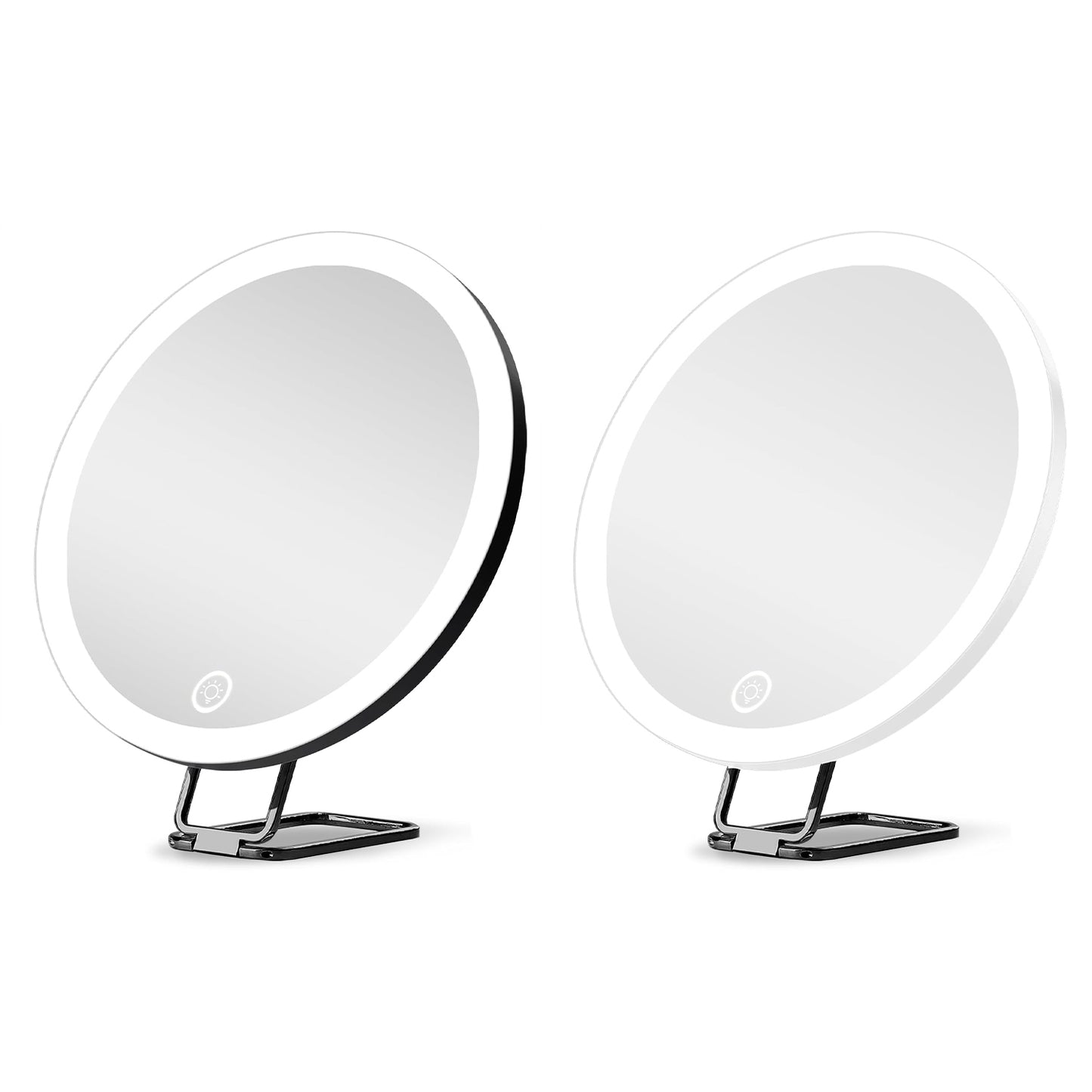 30X Magnifying Makeup Mirror with LED Light, Dimmable & 360° Adjustable Stand