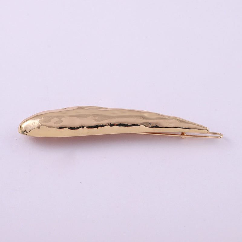 Geometric Metal Hairpin with Lava Pattern for Women - European Style Hair Accessory