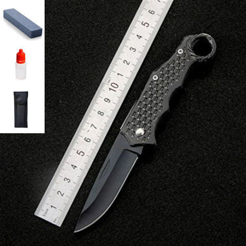 Portable Folding Survival Knife with Self-Defense and Cutter Features