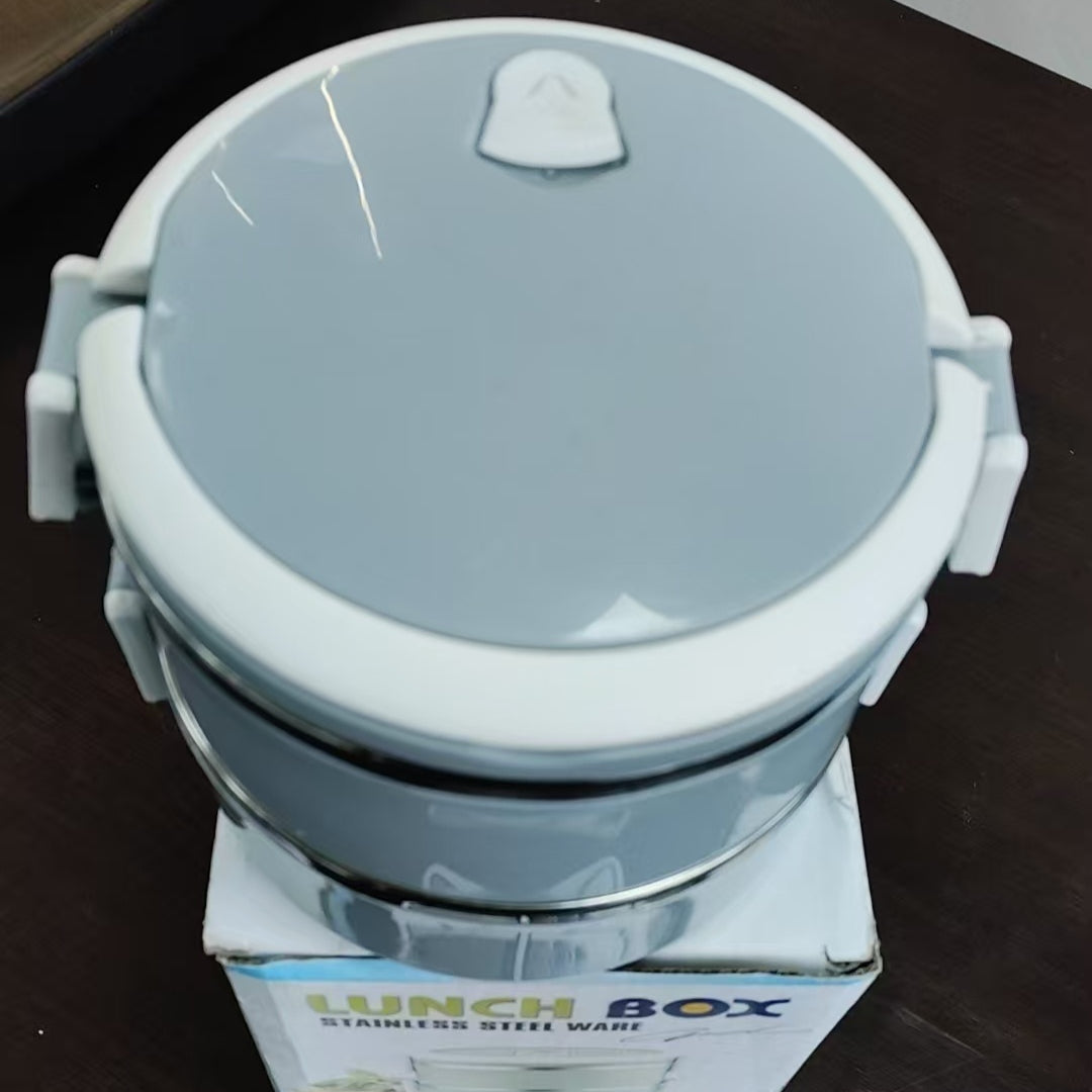Double-Layer Lunch Box - Food Storage Container, White
