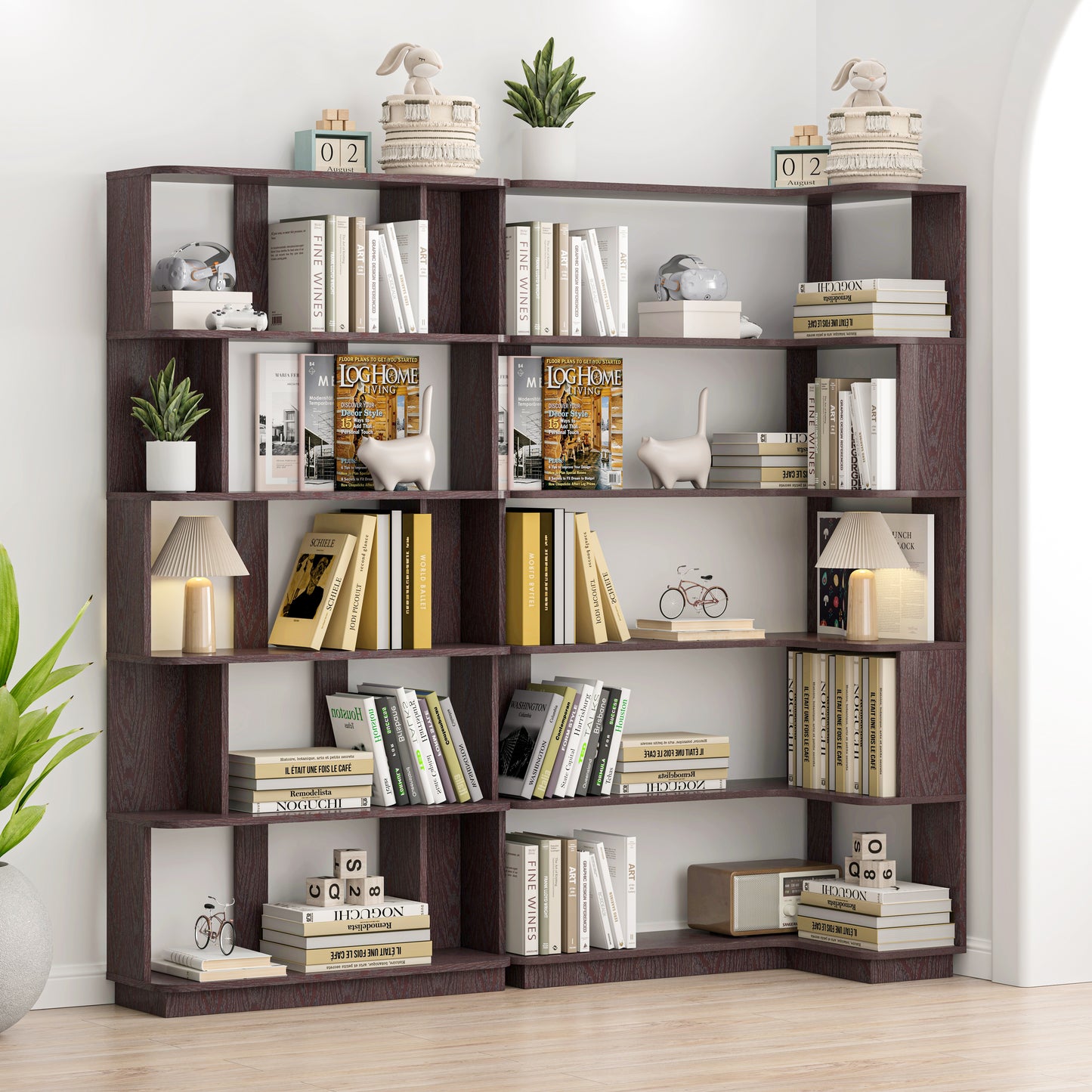 90 Cm Space Saving Corner Bookshelf 80 Bookcase Extendable Free