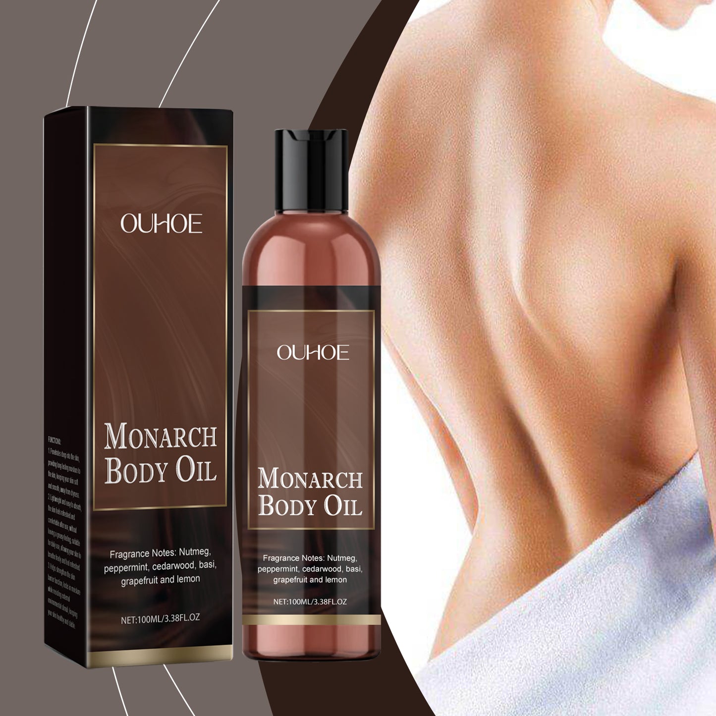 Hydrating Body Moisturizing Oil with Grapefruit and Lemon Extract - 100ml