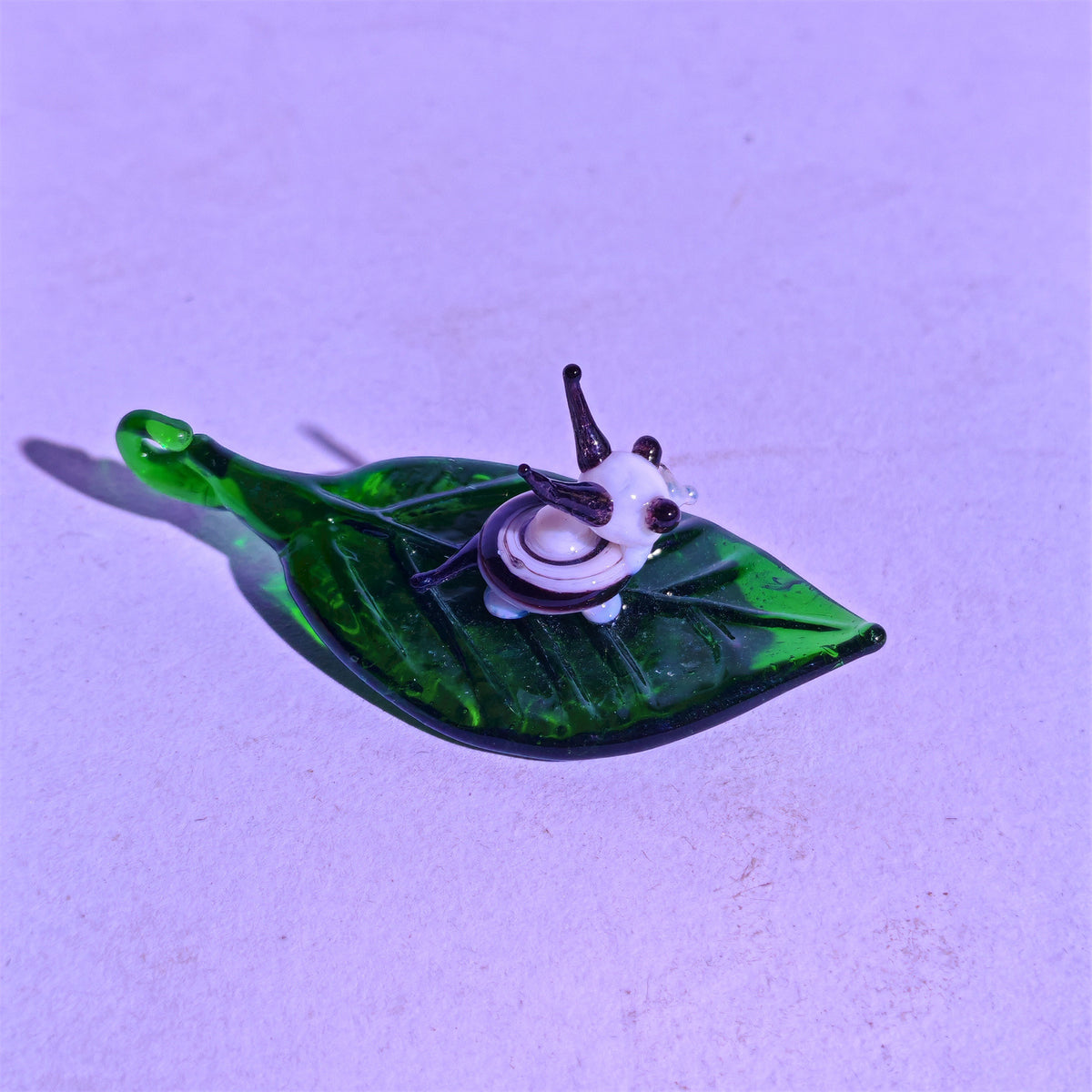 Handmade Glass Leaf and Insect Decor Ornament - Multiple Styles