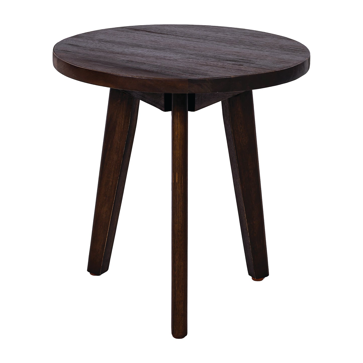 Dark Brown Solid Wood Side Table - Modern Outdoor Furniture