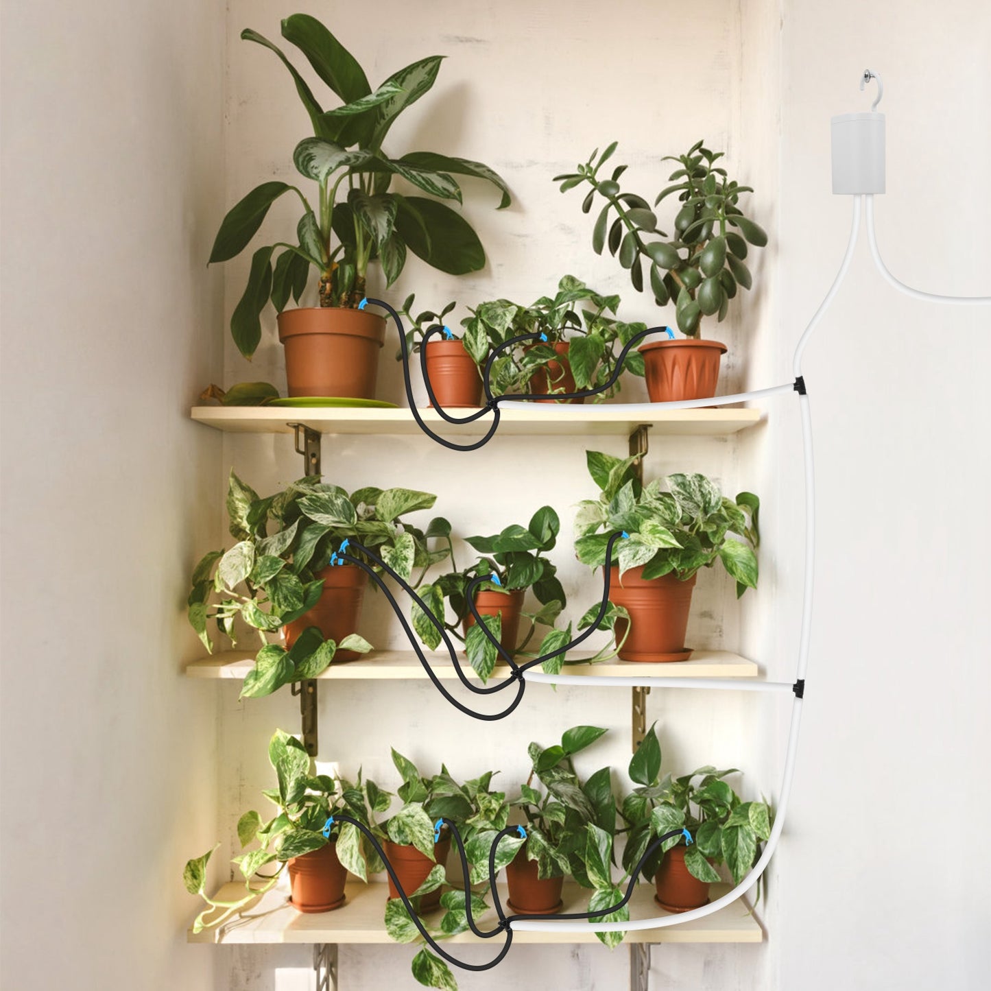 Automatic Watering System for 12 Plants with Timer and Rechargeable Battery