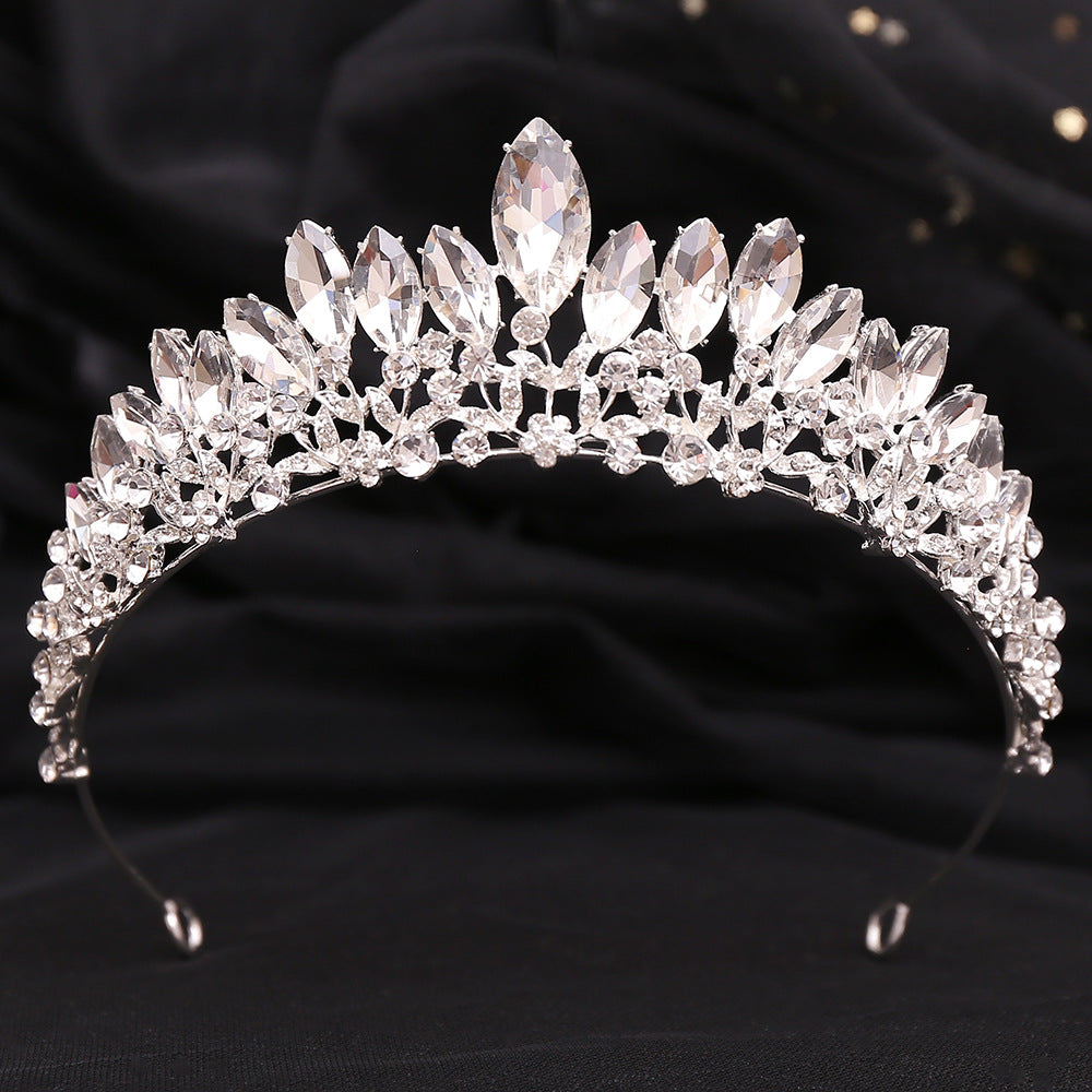 Bridal Crystal Leaf Crown Headdress