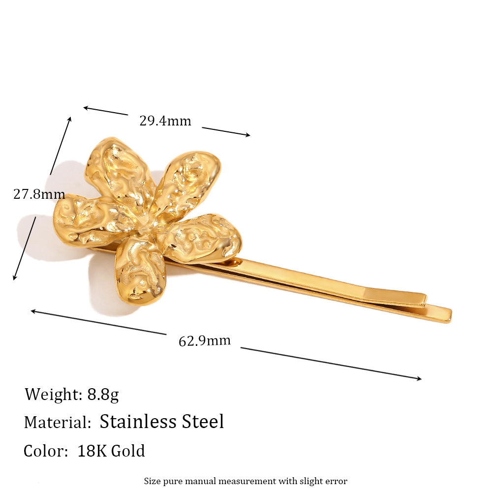 Retro Stainless Steel Hairpin - Gold Fashion Hair Accessories