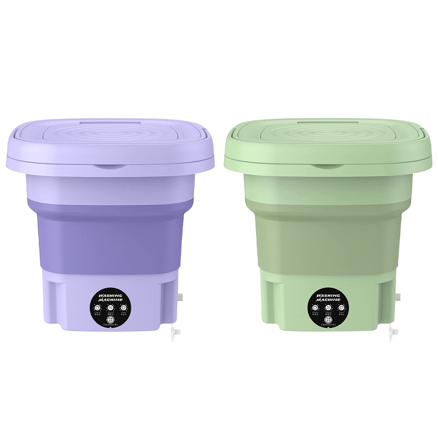 Portable Foldable Washing Machine with 3 Modes and Large 8L Capacity for Travel and Small Spaces