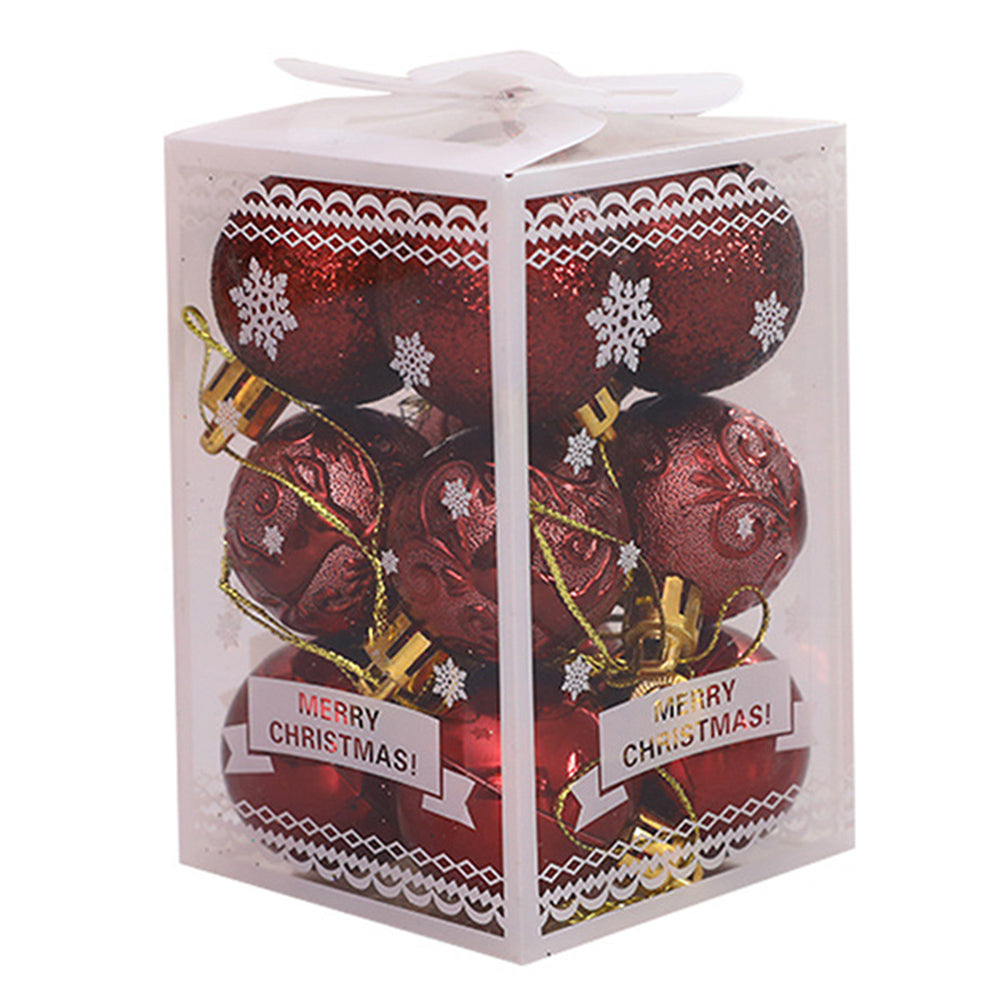 Christmas Tree Pendant Decorations Set - Festive Holiday Ornaments - 12PCS