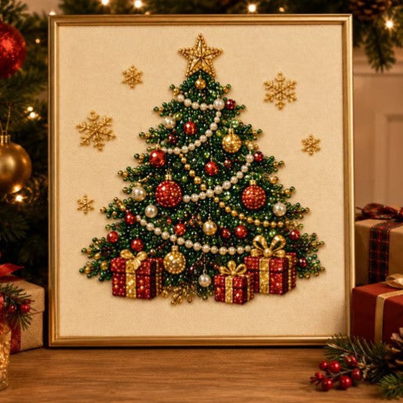 Christmas 5D Diamond Painting DIY Pearl Art Kit - Multiple Sizes & Styles