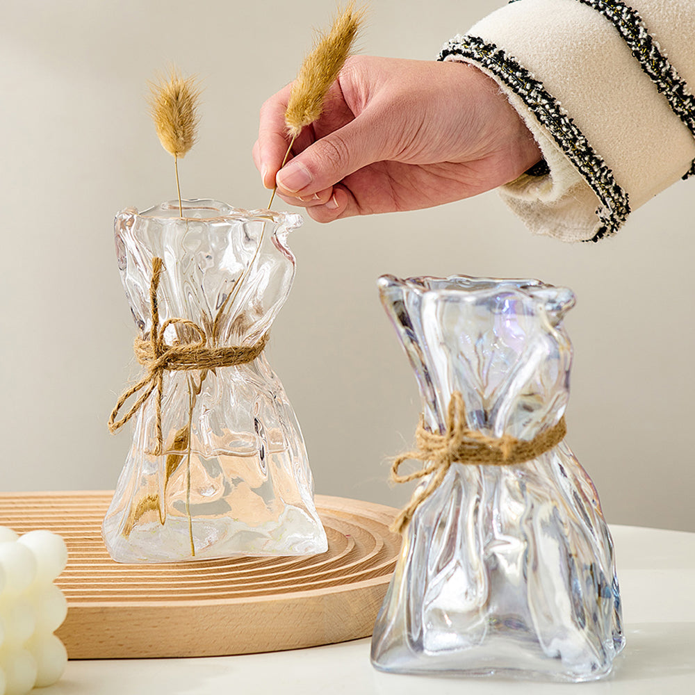 Glass Vase for Dried Flowers - Nordic Home Table Decor Accessory