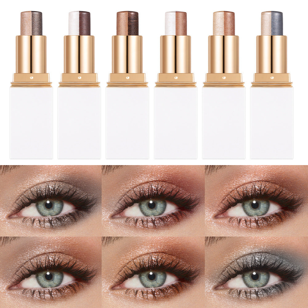 Six-Color Pearlescent Eyeshadow Stick - Versatile Glitter Color Makeup