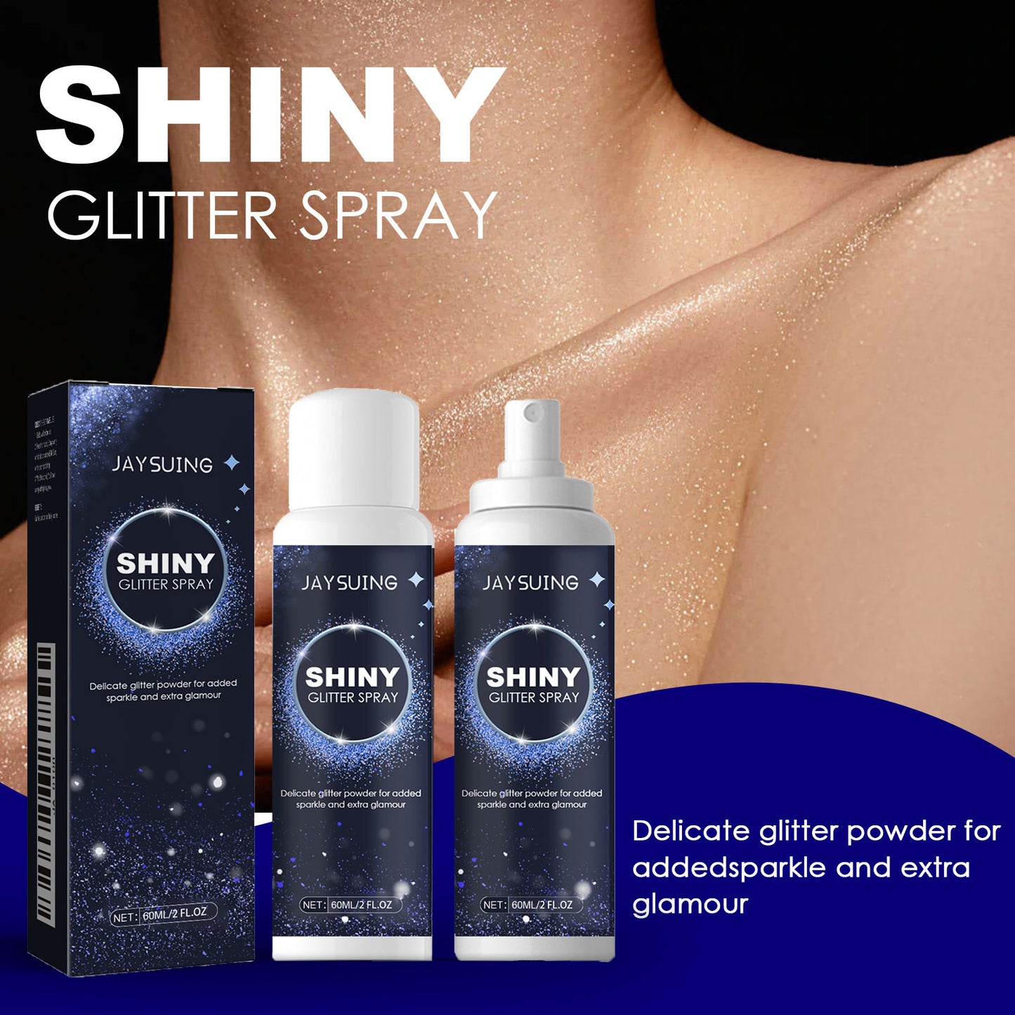 Brightening Glitter Spray for Hair & Body - 1 to 3 Pack