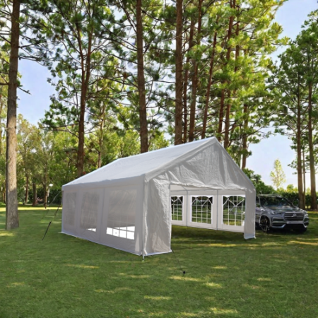 Heavy Duty 20x20 Feet Party Tent with Carry Bags - White