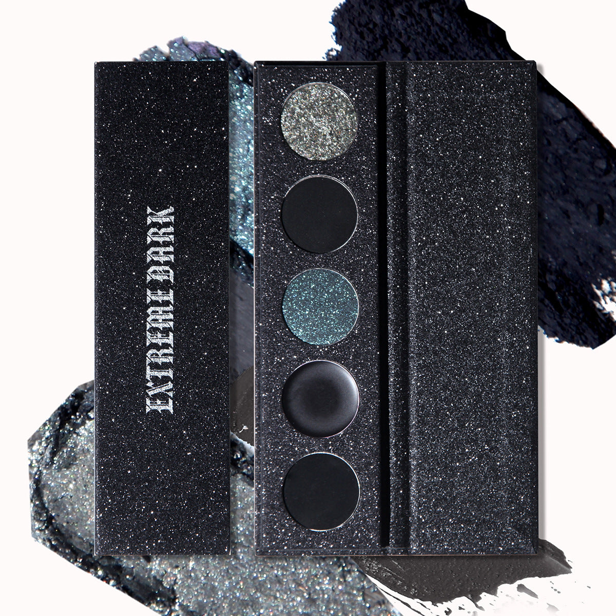 Long Lasting Dark Eye Shadow Palette - Smear-proof Makeup Set with 5 Deep Colors