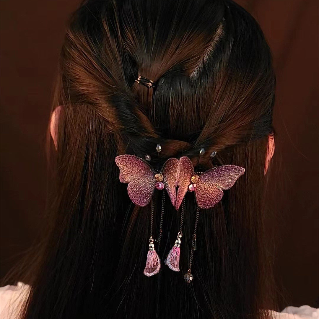 Elegant Butterfly Spring Hair Clip - Light Luxury Hair Accessories for Women