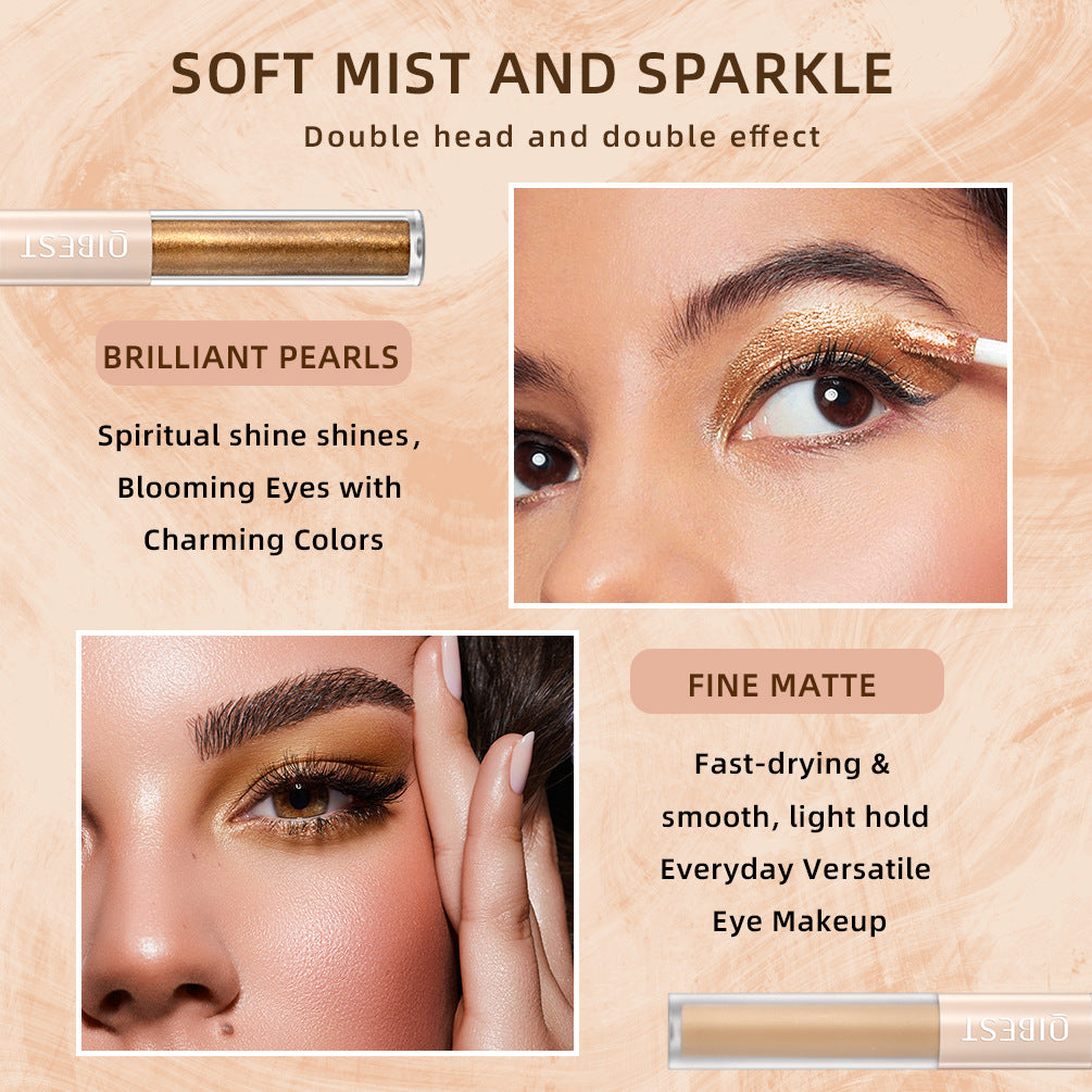 Liquid & Glittering Eye Shadow Palette - 6 Colors, Matte & Shimmer Finish