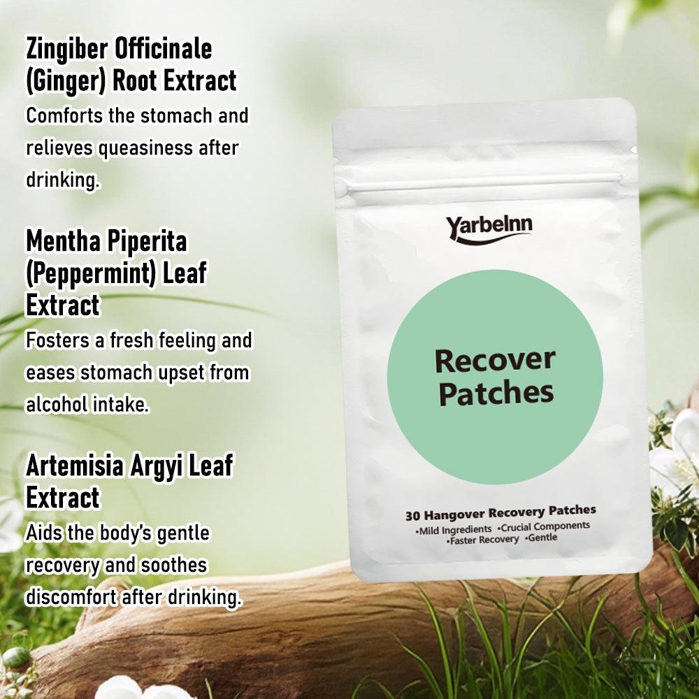 Hangover Relief Patches 30pcs - Natural Plant Extract Body Care Patches