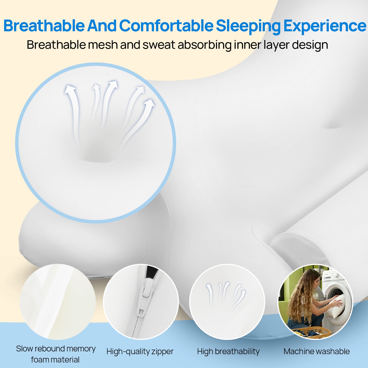 Cooling Ergonomic Memory Foam Neck Pillow - Multiple Variants