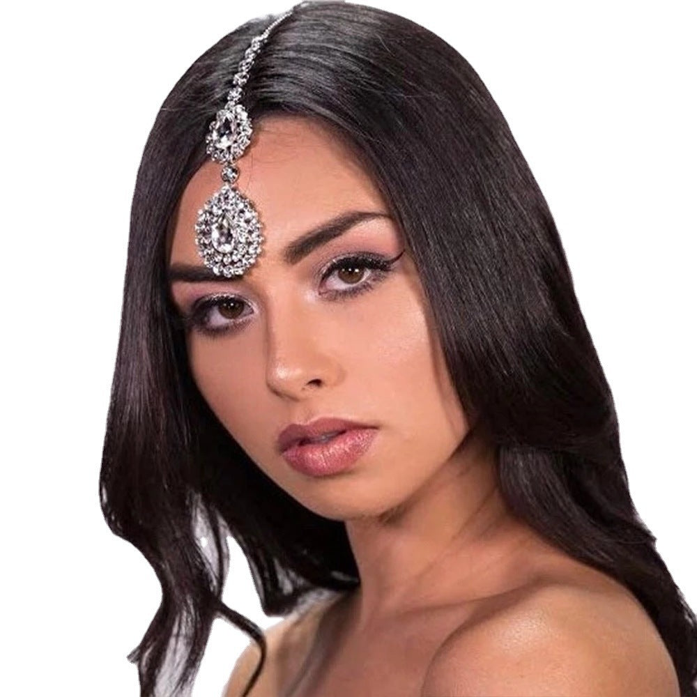 Simple Stylish Water Drop Forehead Chain Headdress Hair Band - Women’s Hair Accessory