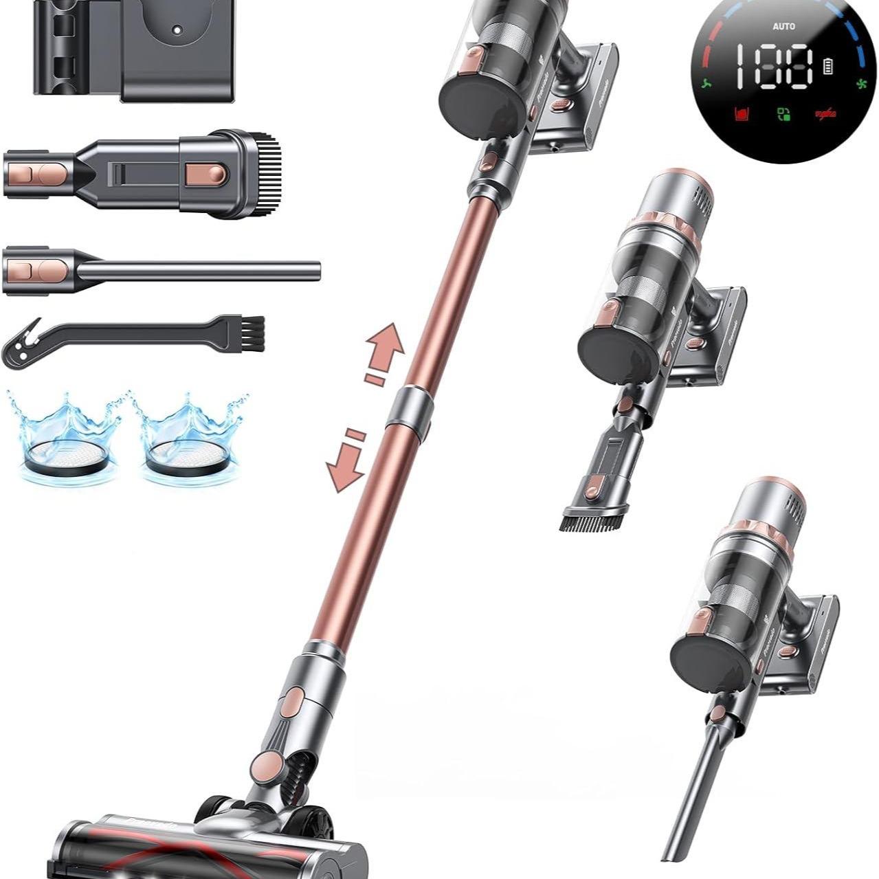 Wireless Handheld Pet Hair Vacuum Cleaner with Strong 45KPa Suction and Touch Display