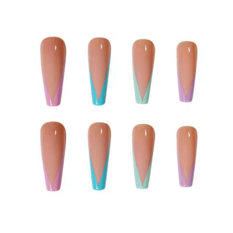 Colorful Ballet Nail Patches Detachable Wearable Nail Art