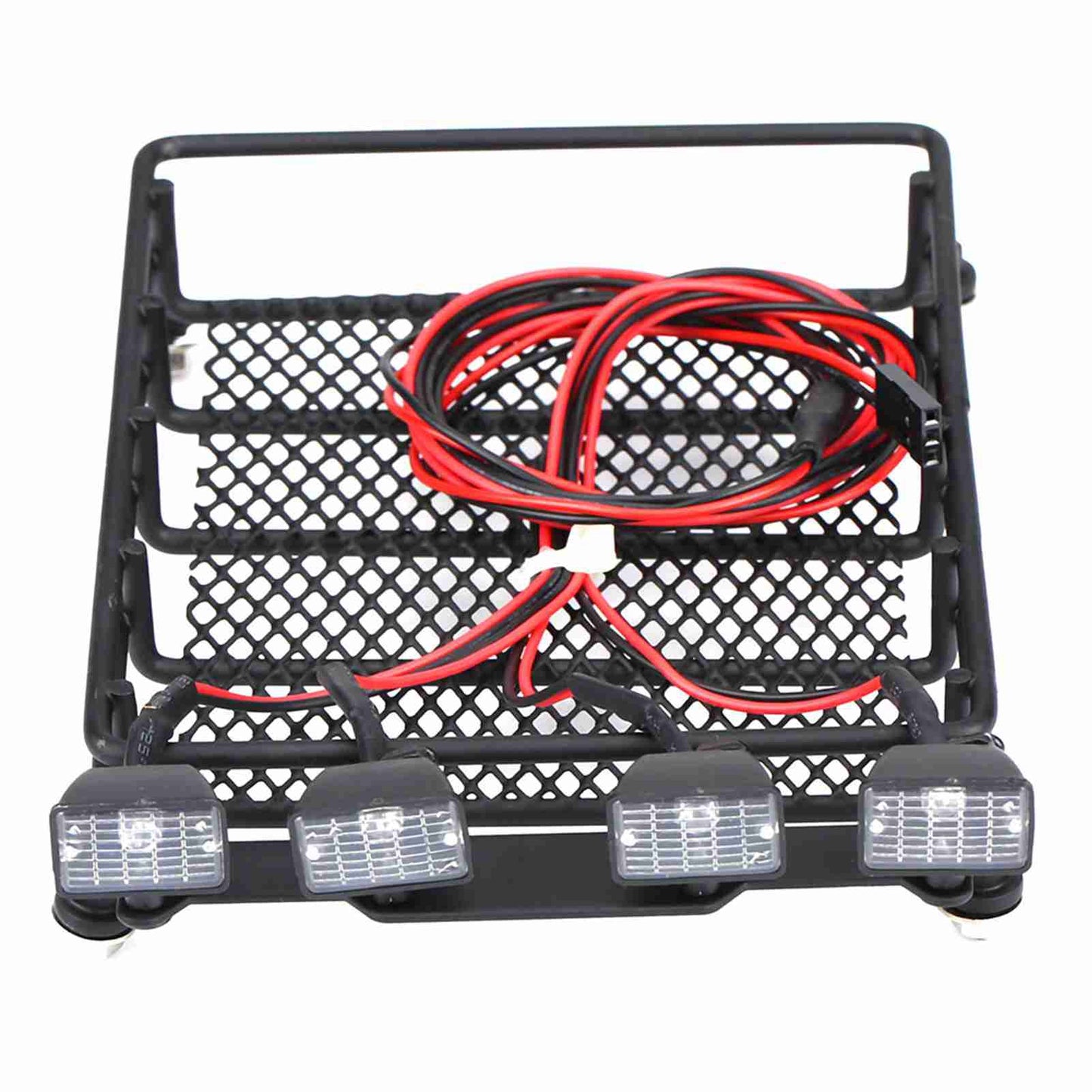 Middle Size Roof Rack Luggage With LED Lights Quadrate For SCX10 1/10