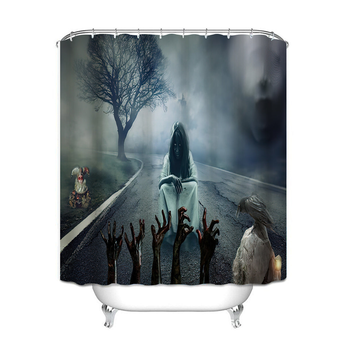 Waterproof Shower Curtain with Mildew Resistance - Cross Border North