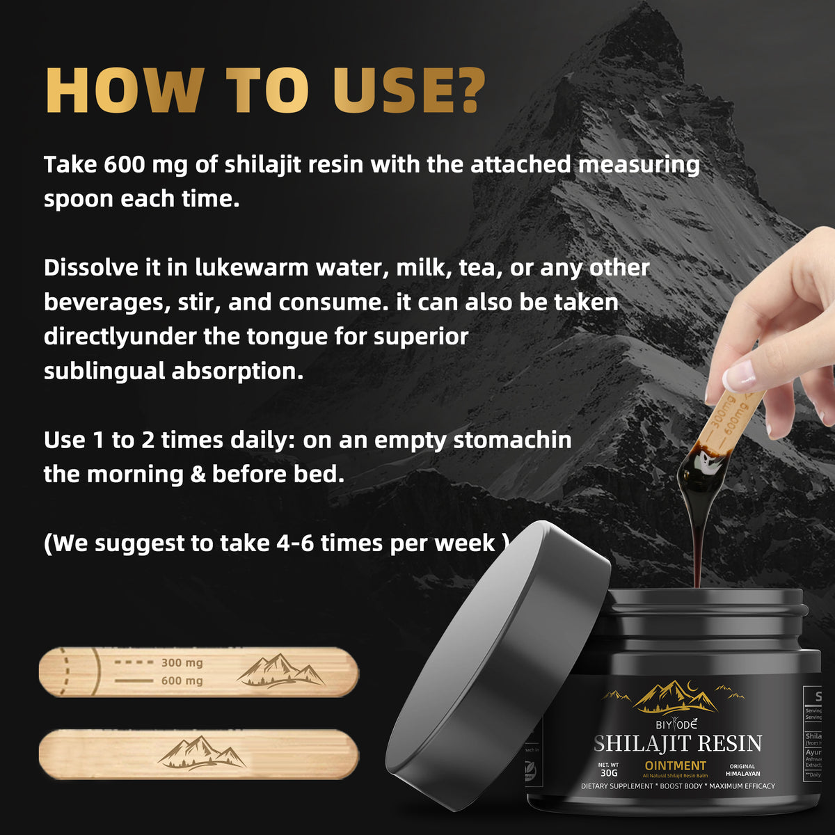 Natural Himalayan Shilajit Resin Supplement for Energy & Immunity - 30g