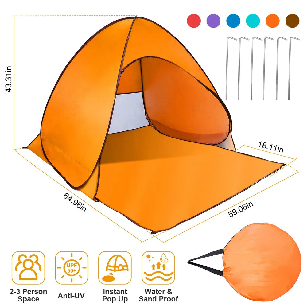 Pop Up Beach Tent Sun Shade Canopy - Waterproof & Anti-UV